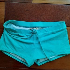Teal Boy Shorts Swimwear-M